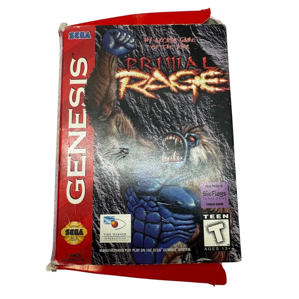 CIB Video Game Fighting Primal Rage Sega Genesis T-48426